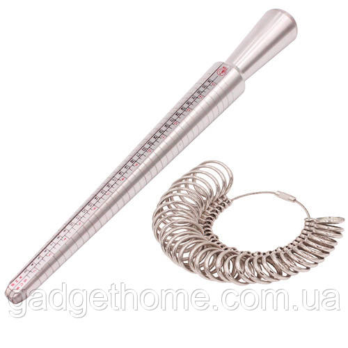 ТОП! Пальцемір і кільцемір, 4 шкали, метал - (gHome), фото 1