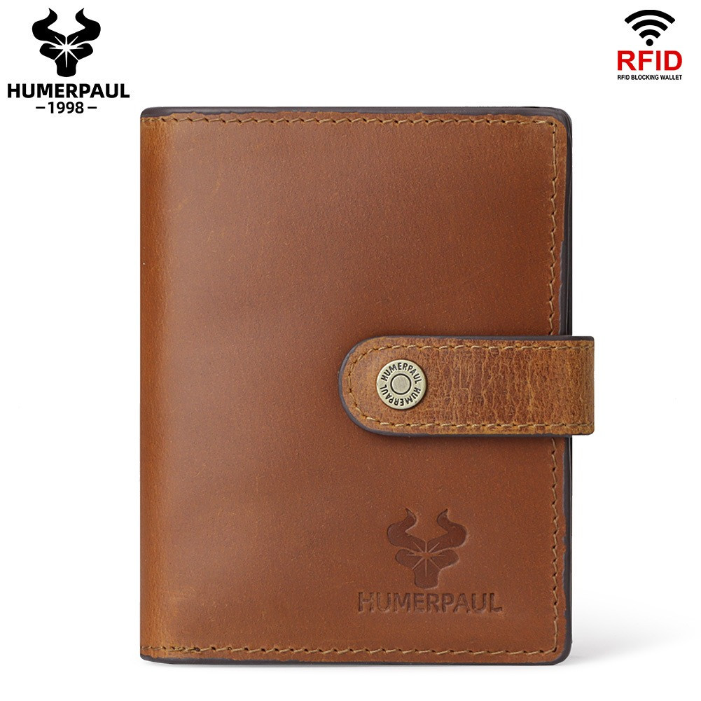 Чоловічий гаманець із натуральної шкіри. Шкіряний гаманець чоловічий портмоне зі шкіри Коричневий, фото 1