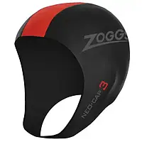 Шапочка неопренова для тріатлону Zoggs Neo Cap (чорно-червоний)