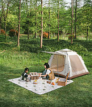 Шатер для кемпінгу Naturehike CNK2450WS021 Beige | Тент-намет з автоматичним каркасом для літніх походів, пікніків та відпочинку, фото 3