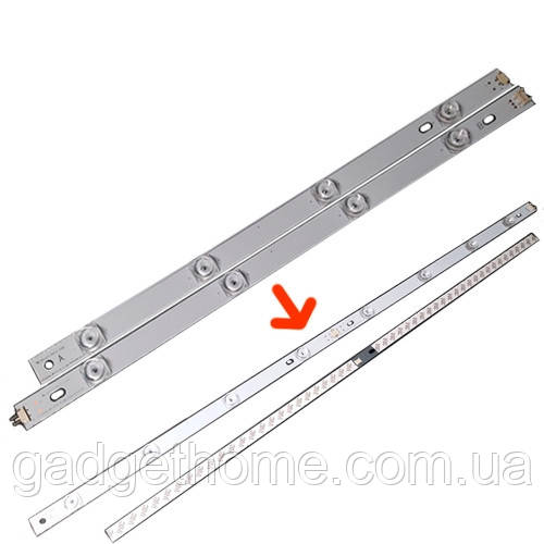 ТОП! LED планка лампа підсвітки РК ТБ 42 LG Innotek DRT 3.0 42 A/B, 8шт комплект - (gHome), фото 1