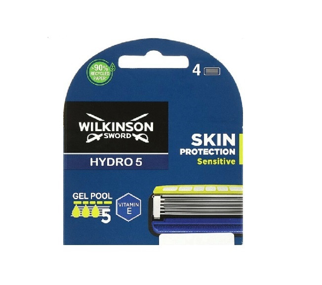 Змінні картриджі для гоління чоловічі Wilkinson Sword Hydro 5 SKIN Sensitive 4 шт, фото 1