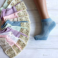 Шкарпетки жіночі ALBA СІТКА бавовна різнокольорові 36-39 | 12 пар