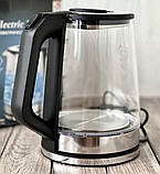 Електричний чайник зі скла RAF-7846, об’єм 2.3 літра, фото 3