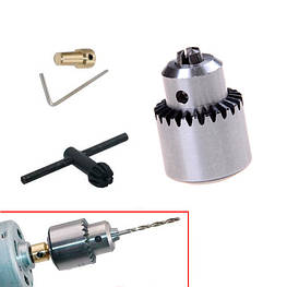 Патрон кулачковий міні 0.3-4мм під 3.17мм JT0 вал для мікродрилі PCB - оригінал