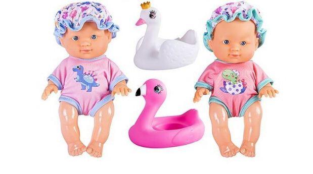 Набір реалістичних пупсів для купання для сюжетних ігор Лялечки 22 см з очима під скло з ванними аксесуарами, фото 1