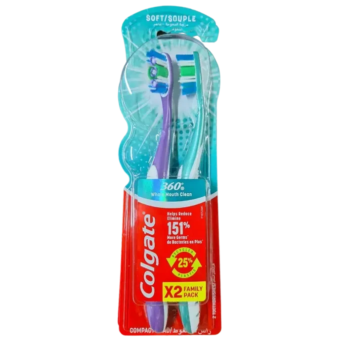 Зубна щітка Colgate 360° Clean (Soft) 2 шт