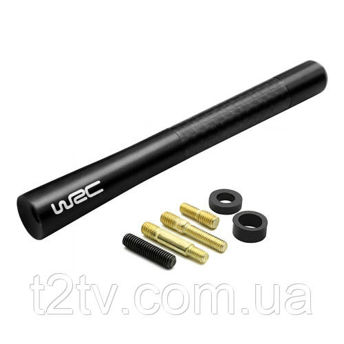 Антена автомобільна радіо FM карбонова універсальна 12см, фото 1