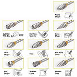 Популярний! Набір борфрез по металу 10шт, хвостовик 3мм, для гравера, карбід вольфрама - Краща якість тільки на Nukleon.com.ua, фото 4