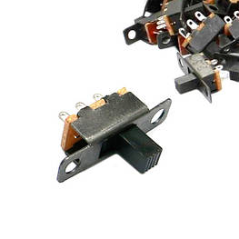 Перемикач движковий повзунковий SS12F15VG6, 100шт, 2пол 3pin тумблер - оригінал