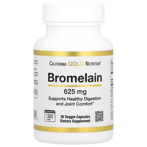 Бромелаїн California Gold Nutrition Bromelain 625 mg (30 капсул.), фото 1