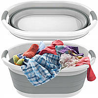 Універсальний силіконовий складний кошик - миска для білизни Ruhhy 25 л 3 рівня висоти 6 - 15 - 24 см (15371)
