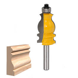 Фреза кромкова фігурна з підшипником для плінтуса, хвостовик 8мм - оригінал