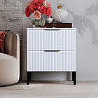 Тумба приліжкова "Саванна РЕТРО " К-25, Білий матовий (50/61/40), МДФ