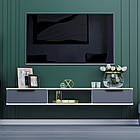 Тумба ТВ "Токіо" навісна, Т-104 Біла матова / Антрацит (150/20/30)