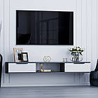 Тумба ТВ "Токіо" навісна,Т-104 Антрацит / Біла матова (150/20/30)