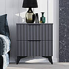 Тумба приліжкова "Саванна ЛОФТ" К-25, Антрацит / Графіт (50/61/40), МДФ