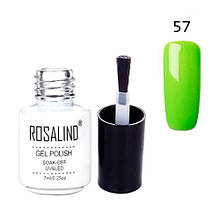 Гель-лак для нігтів манікюру 7мл Rosalind, шелак, 57 салатовий
