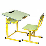 Комплект учнівський 1-місний із регулюванням кута нахилу стільниці, No3-6, фото 3