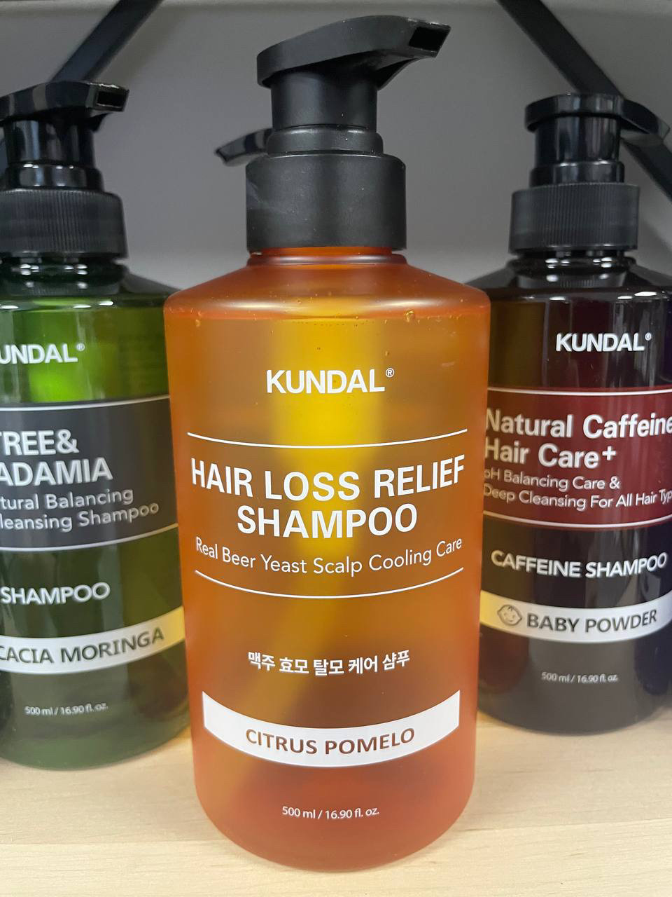 Шампунь пивний для тонкого волосся Kundal Beer Yeast Hair Loss Relief Shampoo Citrus Pomelo 500 мл
