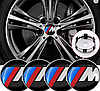 Ковпачки (заглушки) в литі диски BMW M-style 68 мм Чорна основа, хром, фото 8