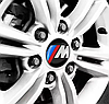 Ковпачки (заглушки) в литі диски BMW M-style 68 мм Чорна основа, хром, фото 9