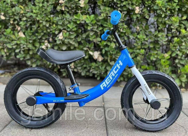 Дитячий велобіг Corso Reach RC-9082-47 з надувними колесами 12", регульованим сидінням та дзвінком, фото 1