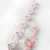 Сходи підвісні дитячі мотузкові сходи для шведської стінки дерев'яні «СЛІДИ», біла