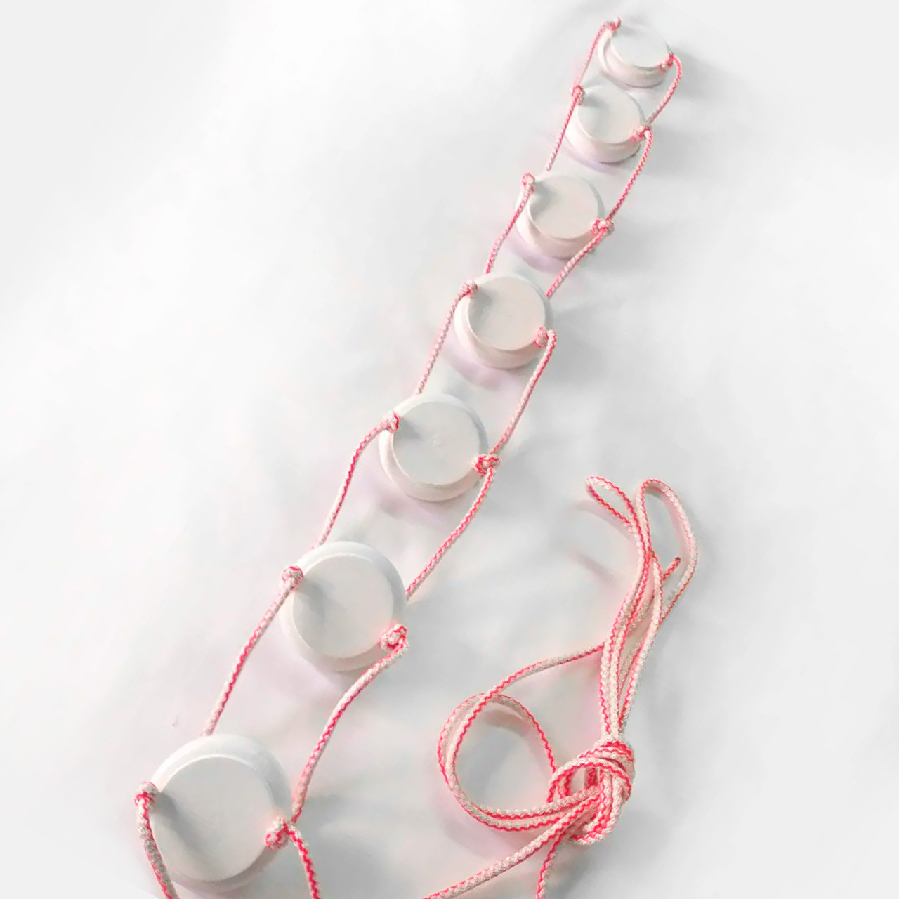 Сходи підвісні дитячі мотузкові сходи для шведської стінки дерев'яні «СЛІДИ», біла, фото 1