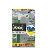 Одноразовий станок для гоління чоловічий Wilkinson Sword Extra 2 Sensitive 10+5шт