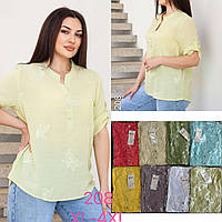 Блузки жіночі (Розміри: 48-56) "Лен"