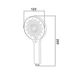 Лійка для ручного душу Lidz Niagara 32 120 мм округла LDNIA32CRM47554 Chrome, фото 2
