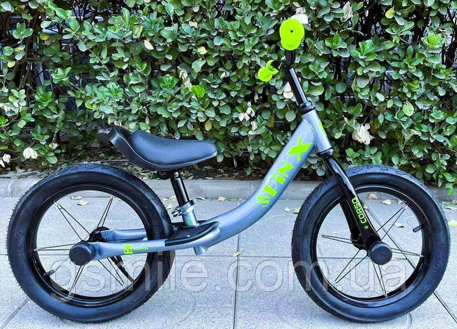Дитячий велобіг Corso Corso Spin-X PX-392-86 з надувними колесами 14", регульованим сидінням та дзвінком, фото 1