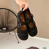 Жіночі чорні балетки, стильні жіночі балетки, чорні жіночі балетки, фото 8