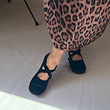 Жіночі чорні балетки, стильні жіночі балетки, чорні жіночі балетки, фото 7