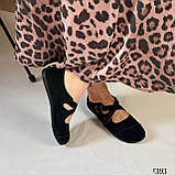 Жіночі чорні балетки, стильні жіночі балетки, чорні жіночі балетки, фото 6