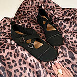 Жіночі чорні балетки, стильні жіночі балетки, чорні жіночі балетки, фото 10