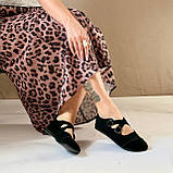 Жіночі чорні балетки, стильні жіночі балетки, чорні жіночі балетки, фото 5