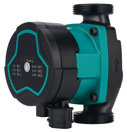 Насос циркуляційний енергоощадний 5-25 Вт Hmax 4 м Qmax 47 л/хв Ø11⁄2" 130 мм + гайки Ø1" AQUATICA GPA25-4/130, фото 1