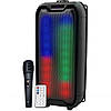 Бездротова колонка караоке Bluetooth Speaker ZQS 4235 Акустична зі світлодіодним підсвічуванням чорний, фото 10
