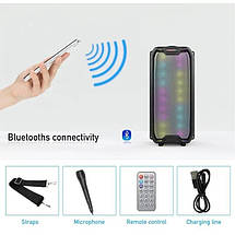 Портативна колонка Sing-e ZQS 4235 16Вт з Bluetooth, RGB підсвіткою, мікрофоном і акумулятором 3000 мА·г, фото 5