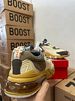 Чоловічі кросівки Travis Scott Nike Air Max 270 Yellow Найк Аір Макс 270 Тревіс Скотт жовті замша нубук демісезонтекстиль нубук, фото 6