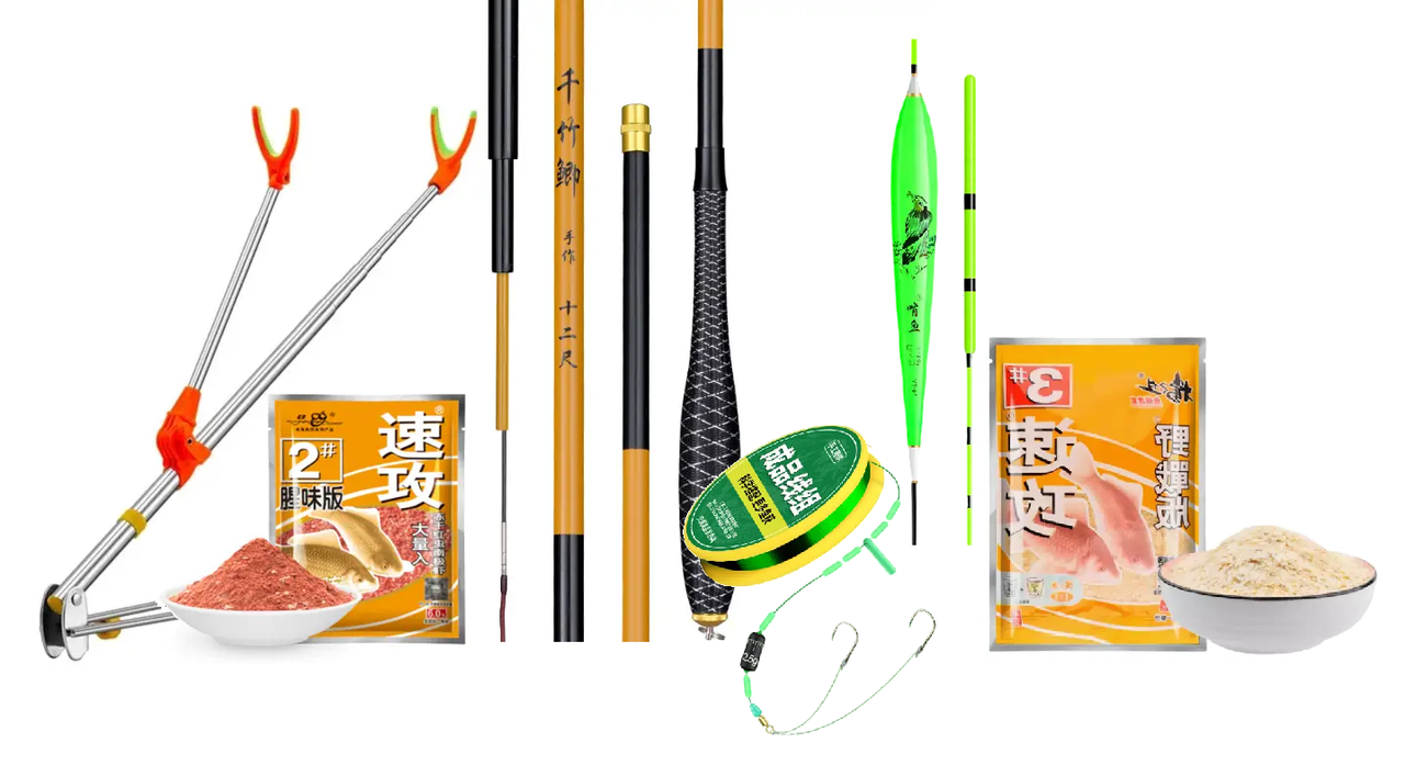 Готовий набір для Херабуна "Золота Тиша" Вудилеще Херабуна "Осінній бамбук" 3,60 м