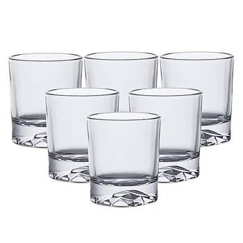 Набір склянок скляний 6 шт по 250 мл прозорий прозорий HP556
