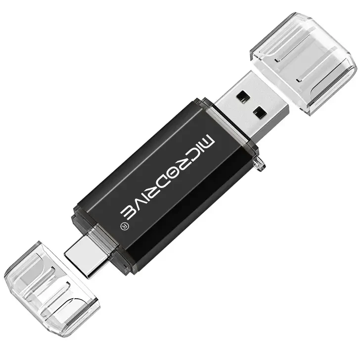 Металлическая USB Флешка 2в1 64GB Type-C/USB 2.0 для телефона/компьютера OTG MicroDrive