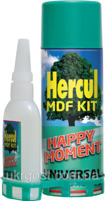 Супер клей з активатором Hercul Happy Moment 100 г + 400 мл, фото 1
