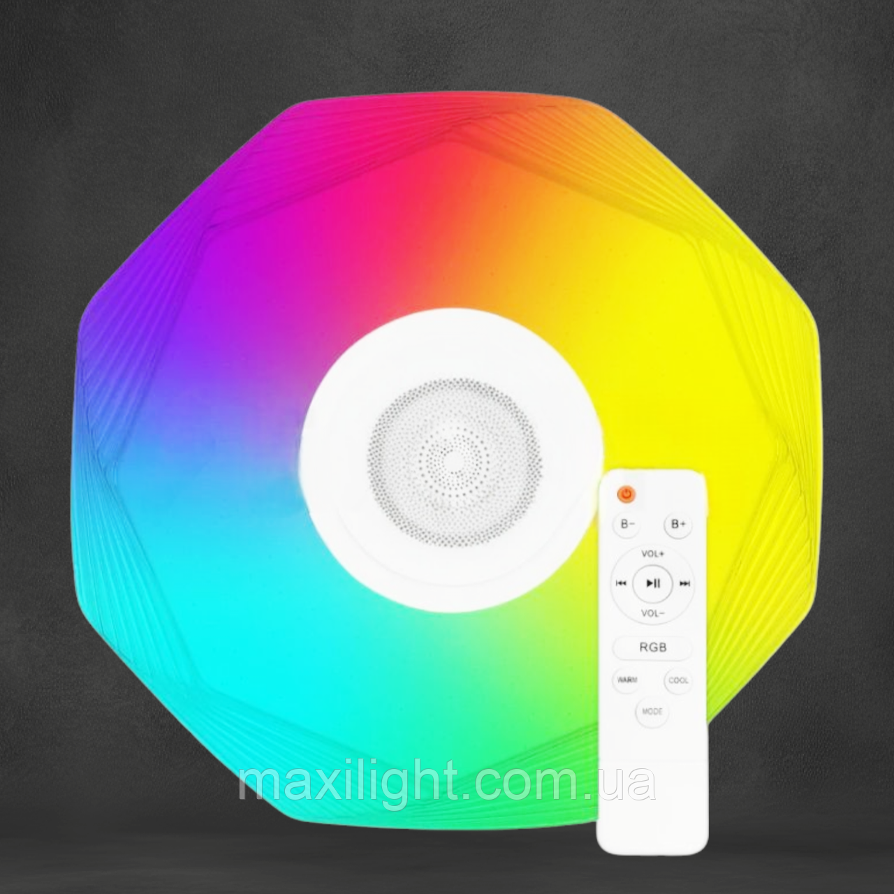 Світильник світлодіодний Biom SMART SML-R46-70-M-RGB 3000-6000K 70Вт с д/к муз. BT APP