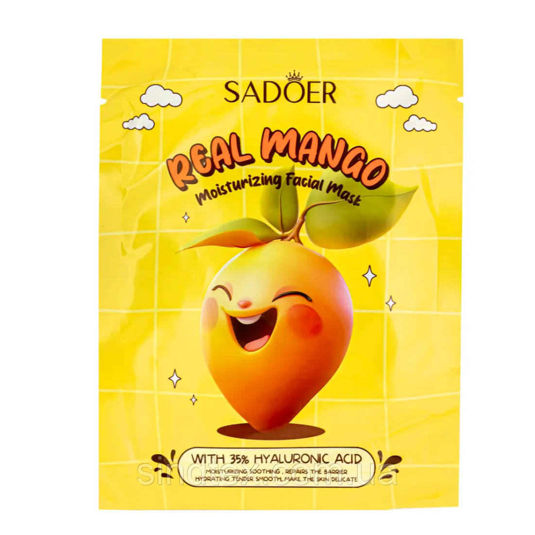 Тканинна маска для обличчя Sadoer з екстрактом манго, 25г