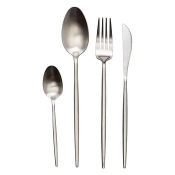 Набір столових приборів 24 предмети столовий набір на 6 персон Сріблястий HP-20-16