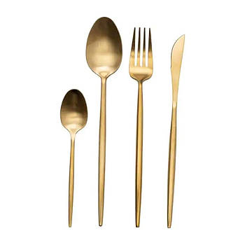 Набір столових приборів 24 предмети столовий набір на 6 персон Бронза HP-20-18
